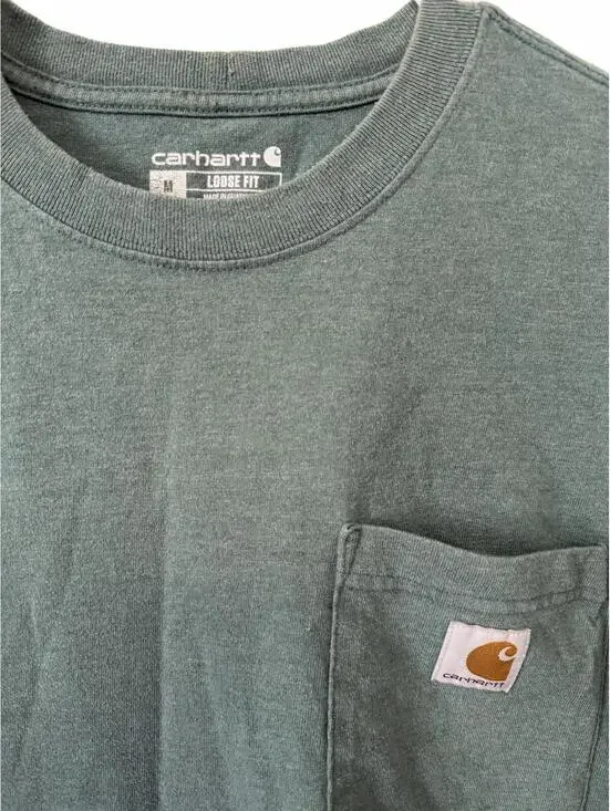 Carhartt Loose Fit Green Pocket T-Shirt Medium - Picture 2 of 3